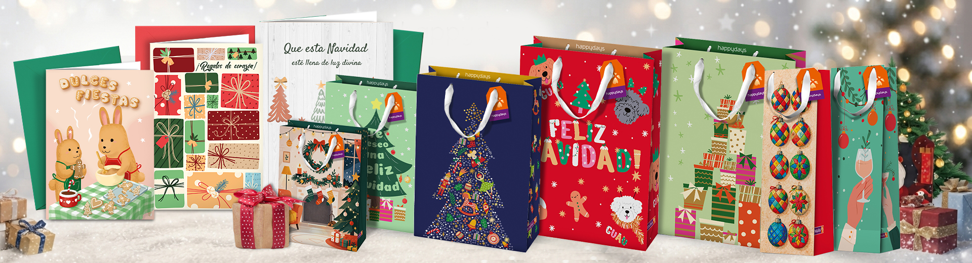 Bolsas de regalo Navidad Happydays